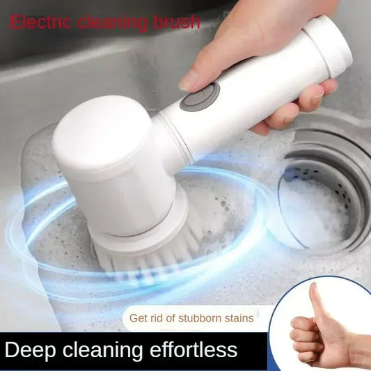 Electric Spin Scrubber with 5 Brush Heads