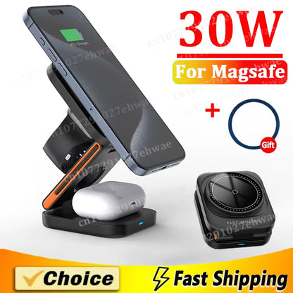 Magnetic 3-in-1 Wireless Charger