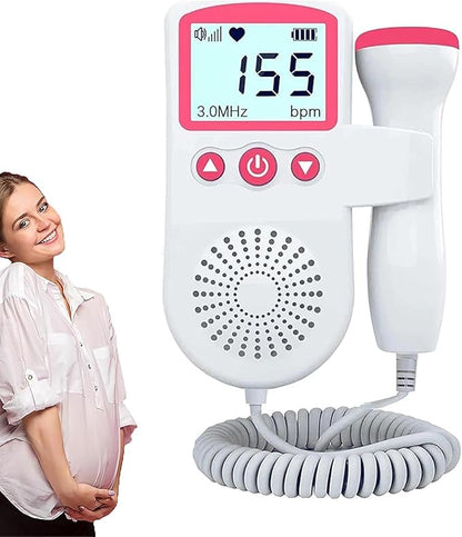 Fetal Doppler Baby Heartbeat Monitor with Ultrasound Gel – Easy Home Pregnancy Monitoring