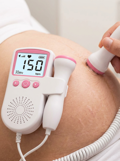 Fetal Doppler Baby Heartbeat Monitor with Ultrasound Gel – Easy Home Pregnancy Monitoring