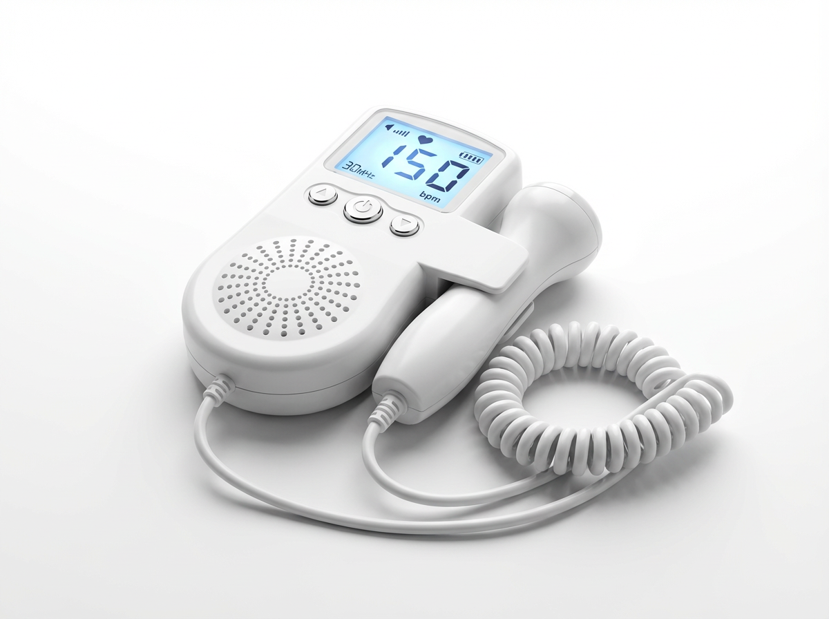 Fetal Doppler Baby Heartbeat Monitor with Ultrasound Gel – Easy Home Pregnancy Monitoring
