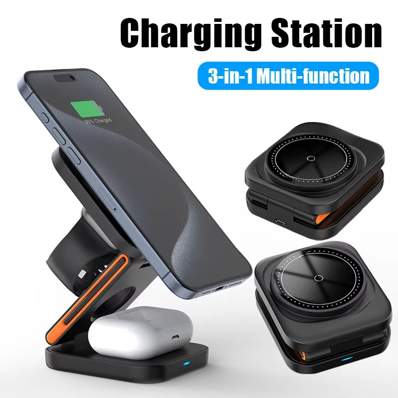 Magnetic 3-in-1 Wireless Charger